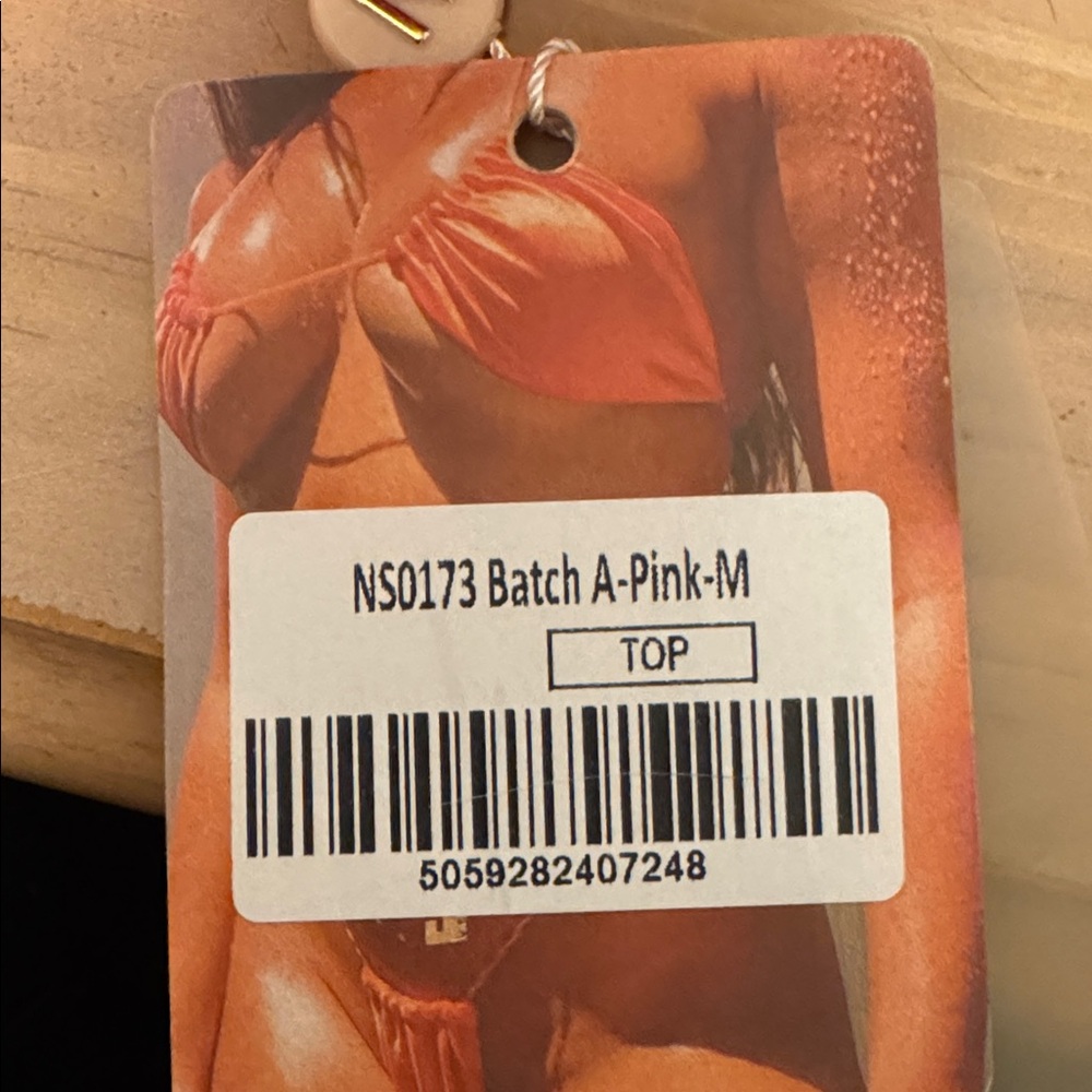NWT Neena Swim Pink String Bikini Top | Medium - Picture 6 of 6